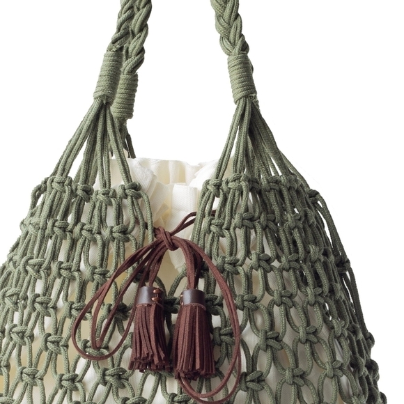 🌟HOST Pick🌟 LEATHER Crochet Store Macrame Tote - Picture 4 of 4